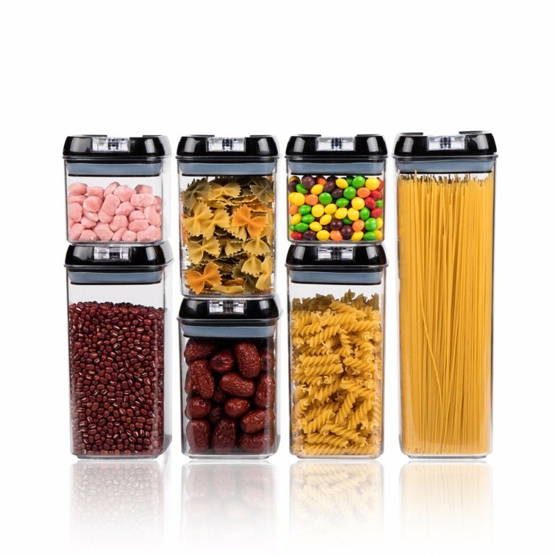 Clear Plastic Dry Airtight Food Storage Containers Set