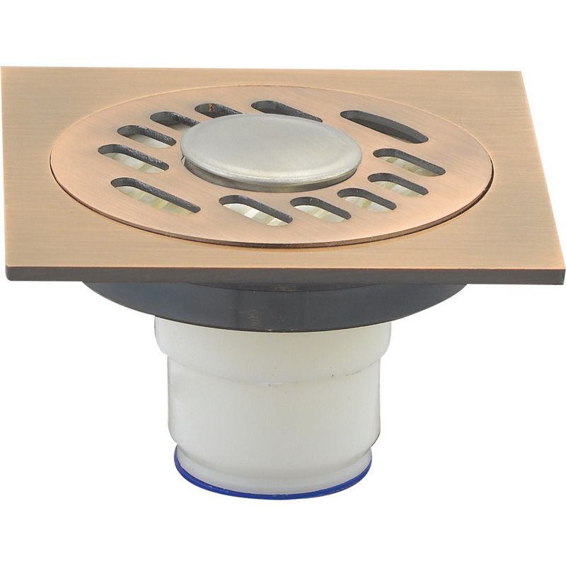 Square Floor Drain with Removable Cover and Strainers